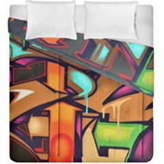 Graffiti Mural Street Art Wall Art Duvet Cover Double Side (king Size) by Pakrebo