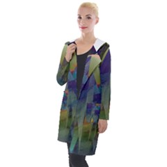 Mountains Abstract Mountain Range Hooded Pocket Cardigan by Pakrebo