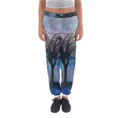 Tree Moon Sky Watercolor Painting Women s Jogger Sweatpants