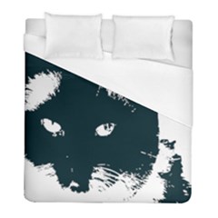 Cat Nature Design Animal Skin Black Duvet Cover (full/ Double Size)