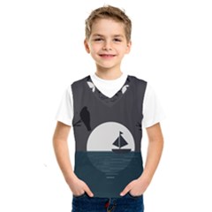 Birds Moon Moonlight Tree Animal Kids  Sportswear