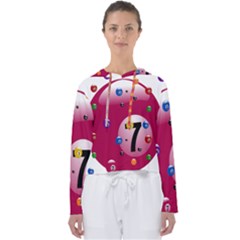 Billiard Ball Ball Game Pink Women s Slouchy Sweat