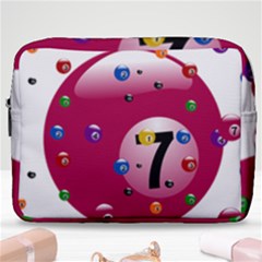 Billiard Ball Ball Game Pink Make Up Pouch (large) by HermanTelo