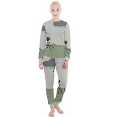 Birds Tree Animal Black Tree Women s Lounge Set