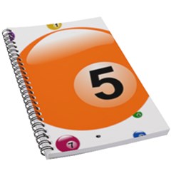 Billiard Ball Ball Game Pink Orange 5 5  X 8 5  Notebook