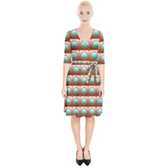 Abstract Circle Square Wrap Up Cocktail Dress