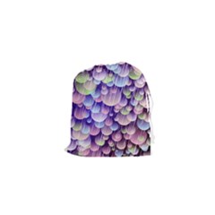 Abstract Background Circle Bubbles Space Drawstring Pouch (xs)