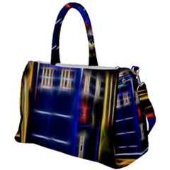 Famous Blue Police Box Duffel Travel Bag by HermanTelo