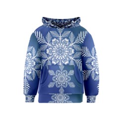 Flake Crystal Snow Winter Ice Kids  Pullover Hoodie