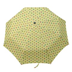 Hexagonal Pattern Unidirectional Yellow Folding Umbrellas