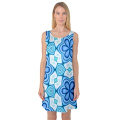 Pattern Abstract Wallpaper Sleeveless Satin Nightdress