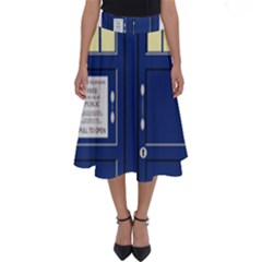 Tardis Doctor Who Time Travel Perfect Length Midi Skirt by HermanTelo