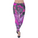 Fuchsia and Gray Snakeskin Velvet Leggings View1