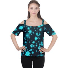 Background Black Blur Colorful Cutout Shoulder Tee