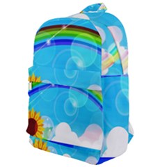 Sunflower And Rainbow Ocean Bokeh Classic Backpack by Pakrebo