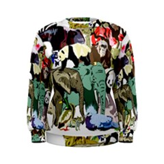 Zoo Animals Peacock Lion Hippo Women s Sweatshirt by Pakrebo