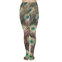 Bird Peacock Tail Feathers Tights by Pakrebo