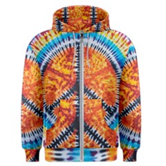 Tie Dye Peace Sign Men s Zipper Hoodie by Pakrebo