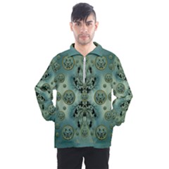 Tree In Golden Meditative Frames Men s Half Zip Pullover by pepitasart