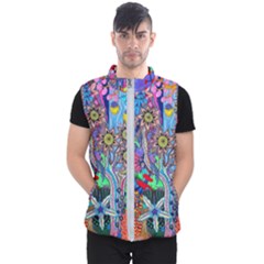 Abstract Forest  Men s Puffer Vest by okhismakingart