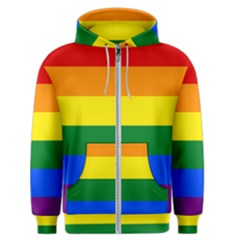 Lgbt Rainbow Pride Flag Men s Zipper Hoodie by lgbtnation