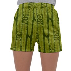 Fern Texture Nature Leaves Sleepwear Shorts by Nexatart