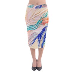 Paint Acrylic Paints Midi Pencil Skirt by Pakrebo