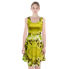 Kiwi Vitamins Eat Fresh Healthy Racerback Midi Dress by Pakrebo