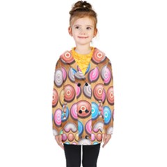 Background Colorful Abstract Brown Kids  Double Breasted Button Coat by HermanTelo