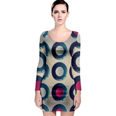 Background Colorful Abstract Long Sleeve Bodycon Dress