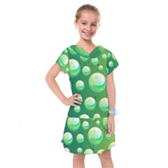 Background Colorful Abstract Circle Kids  Drop Waist Dress by HermanTelo