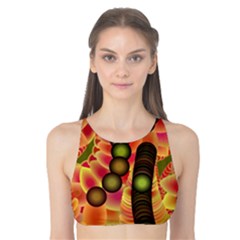 Abstract Background Digital Green Tank Bikini Top by HermanTelo