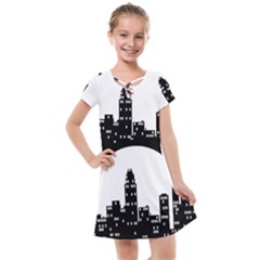 City Night Moon Star Kids  Cross Web Dress by HermanTelo