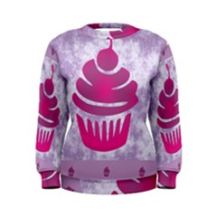 Cupcake Food Purple Dessert Baked Women s Sweatshirt