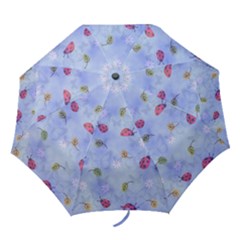 Ladybug Blue Nature Folding Umbrellas