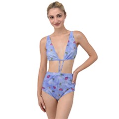 Ladybug Blue Nature Tied Up Two Piece Swimsuit by HermanTelo