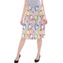 Owl Bird Cute Pattern Background Midi Beach Skirt View1