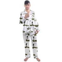 Snake Cobra Reptile Poisonous Men s Satin Pajamas Long Pants Set