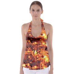 Star Radio Light Effects Magic Babydoll Tankini Top by HermanTelo