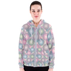 Seamless Pattern Pastels Background Women s Zipper Hoodie by HermanTelo