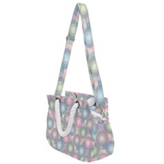 Seamless Pattern Pastels Background Rope Handles Shoulder Strap Bag