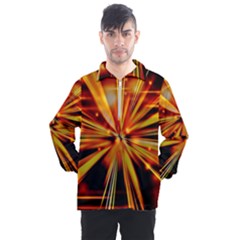 Zoom Effect Explosion Fire Sparks Men s Half Zip Pullover