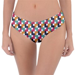 Abstract Geometric Reversible Classic Bikini Bottoms