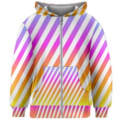 Abstract Lines Mockup Oblique Kids  Zipper Hoodie Without Drawstring