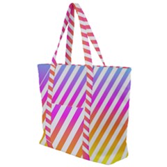 Abstract Lines Mockup Oblique Zip Up Canvas Bag