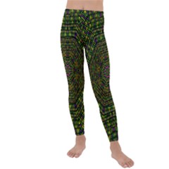 Peace Flower Planet And Calm Fire Kids  Lightweight Velour Leggings