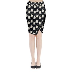 Beanie Boy Pattern Midi Wrap Pencil Skirt by snowwhitegirl