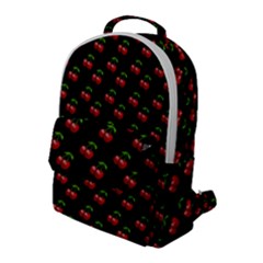 Retro Black Cherries Flap Pocket Backpack (large) by snowwhitegirl