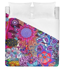 Red Flower Abstract  Duvet Cover (queen Size) by okhismakingart