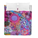 Red Flower Abstract  Duvet Cover Double Side (Full/ Double Size) View1